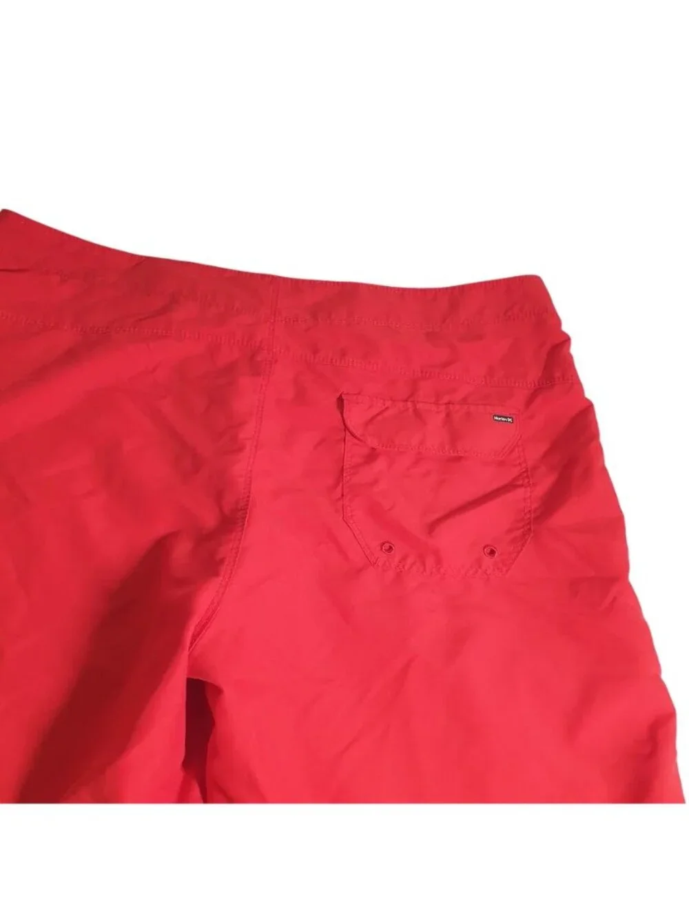 Hurley Men Red Board Shorts American Flag Logo Waist 36 Back Pocket 20 Inch
